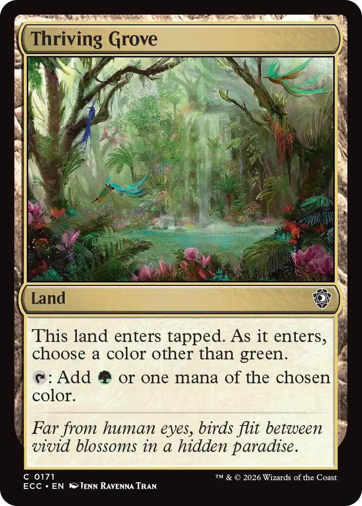 Thriving Grove 171 card from Commander: Lorwyn Eclipsed