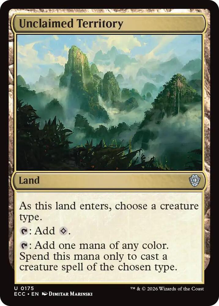 Unclaimed Territory 175 card from Commander: Lorwyn Eclipsed