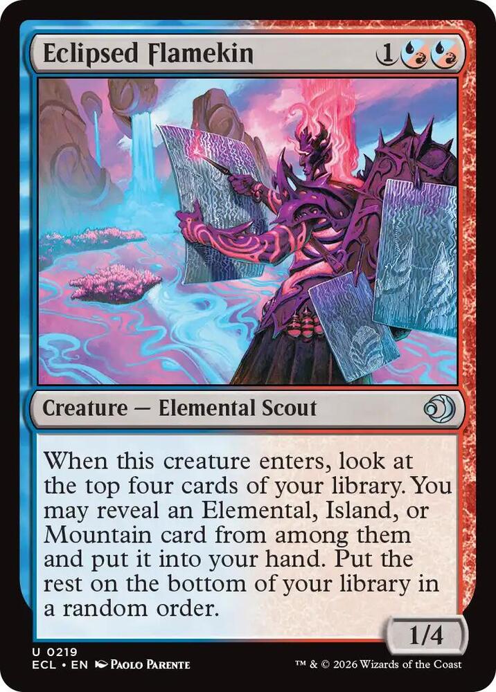 Eclipsed Flamekin 219 card from Lorwyn Eclipsed