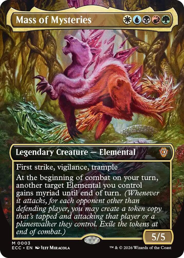 Mass of Mysteries (Borderless) 3 card from Commander: Lorwyn Eclipsed
