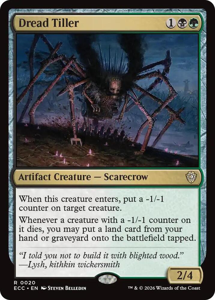 Dread Tiller 20 card from Commander: Lorwyn Eclipsed