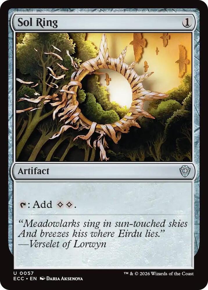 Sol Ring 57 card from Commander: Lorwyn Eclipsed