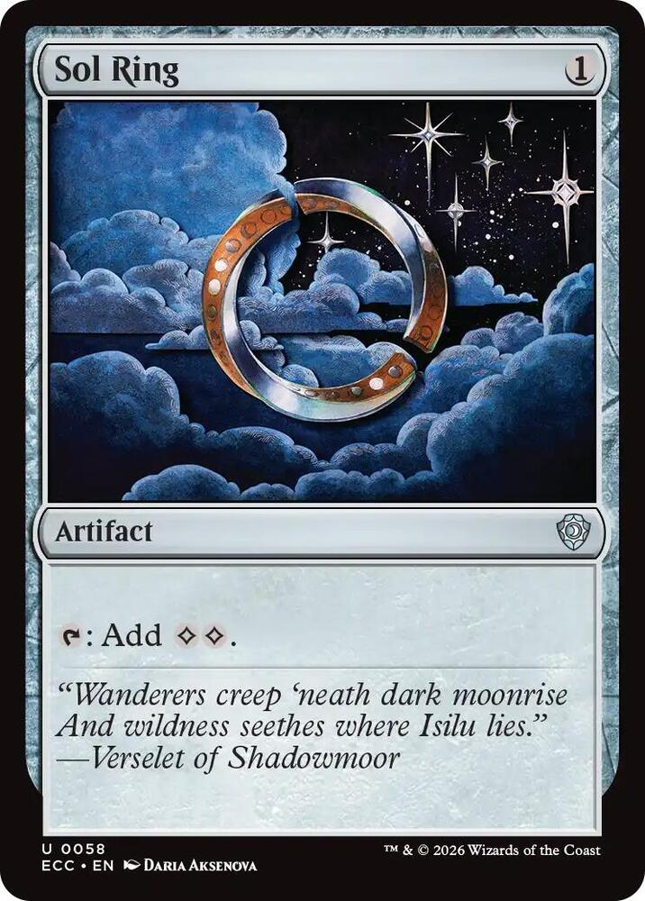 Sol Ring 58 card from Commander: Lorwyn Eclipsed