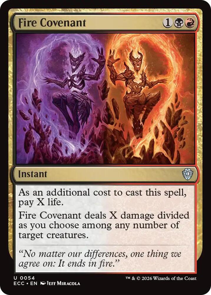 Fire Covenant 54 card from Commander: Lorwyn Eclipsed