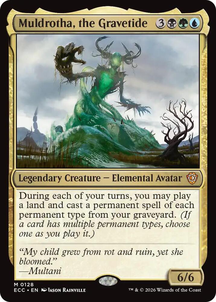 Muldrotha, the Gravetide 128 card from Commander: Lorwyn Eclipsed