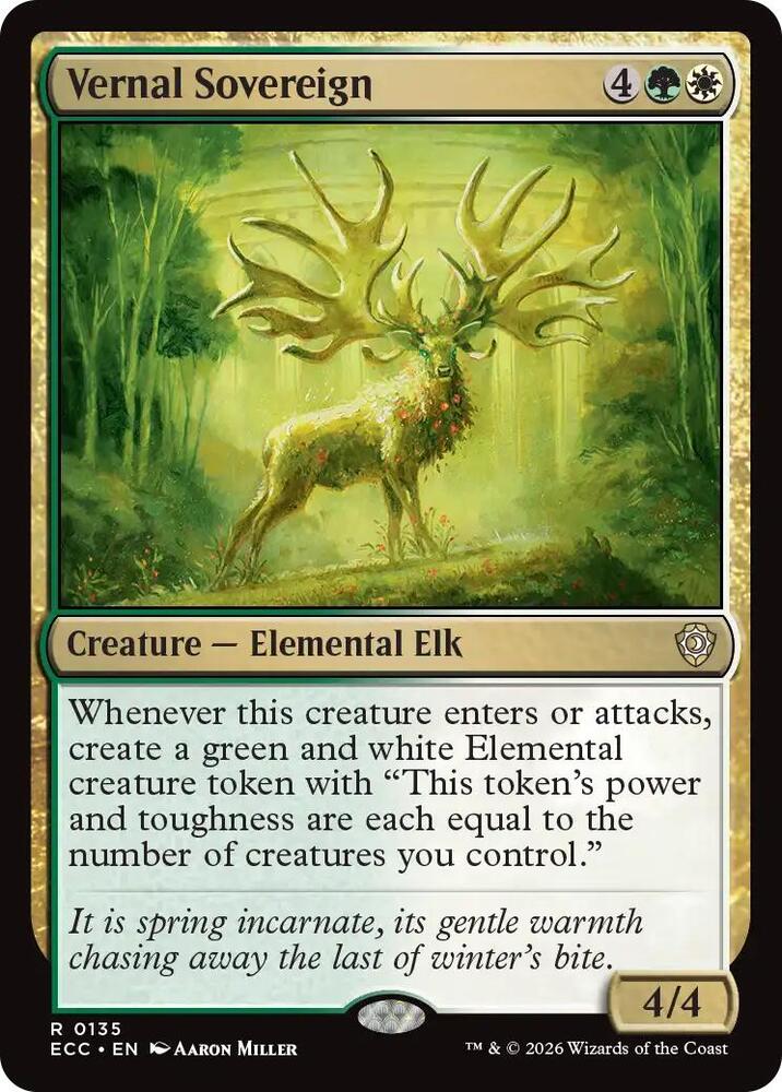 Vernal Sovereign 135 card from Commander: Lorwyn Eclipsed