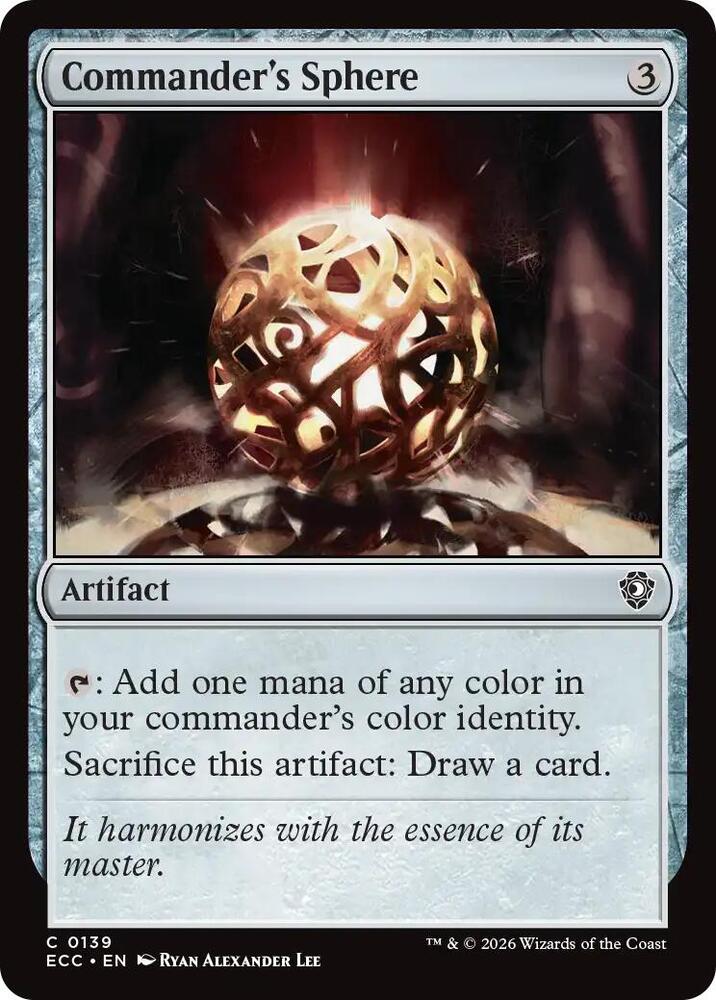 Commander's Sphere 139 card from Commander: Lorwyn Eclipsed