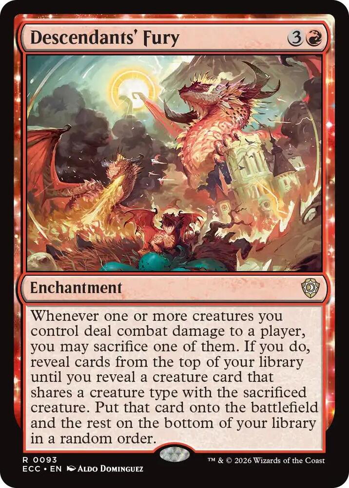 Descendants' Fury 93 card from Commander: Lorwyn Eclipsed