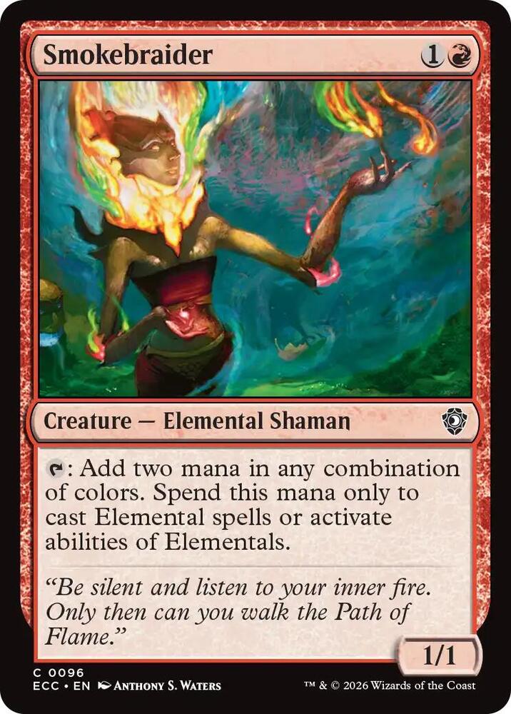 Smokebraider 96 card from Commander: Lorwyn Eclipsed