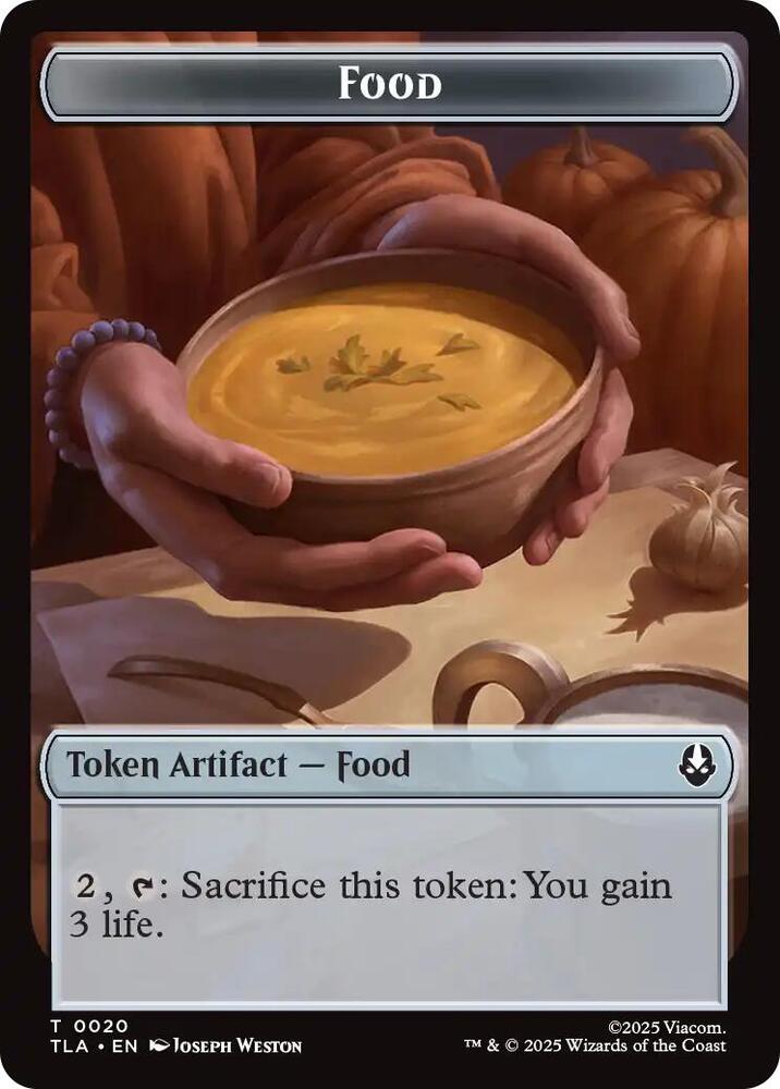 Food (0020) // Ally Double-Sided Token 20 // 7 card from Avatar: The Last Airbender