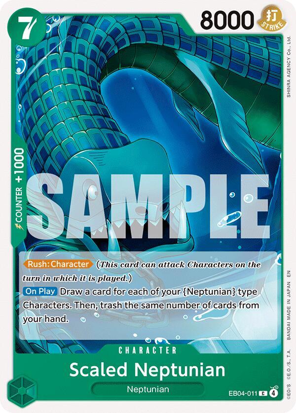 Scaled Neptunian EB04-011 card from The Azure Sea's Seven