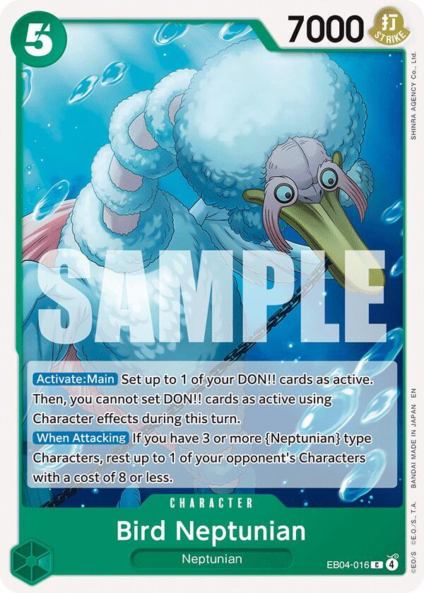 Bird Neptunian EB04-016 card from The Azure Sea's Seven