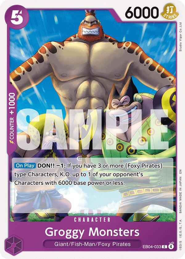 Groggy Monsters EB04-033 card from The Azure Sea's Seven