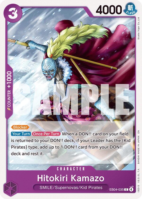 Hitokiri Kamazo EB04-035 card from The Azure Sea's Seven