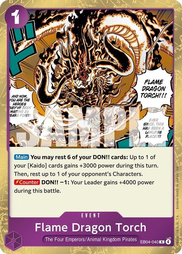 Flame Dragon Torch EB04-040 card from The Azure Sea's Seven