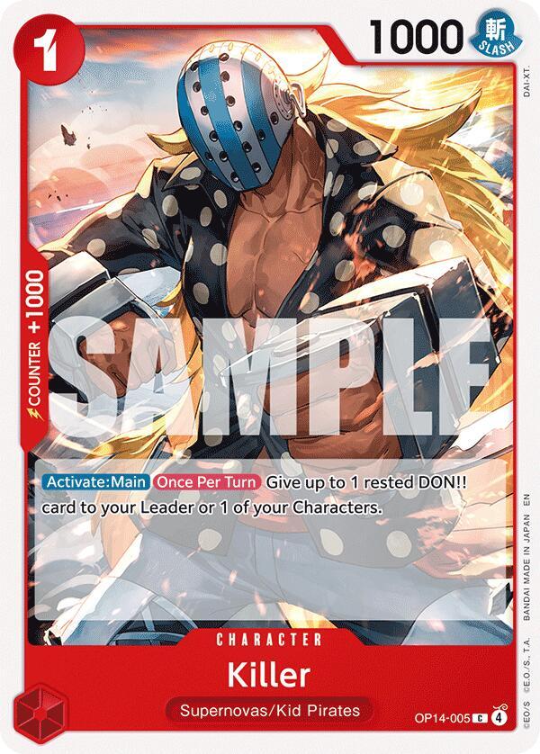 Killer OP14-005 card from The Azure Sea's Seven