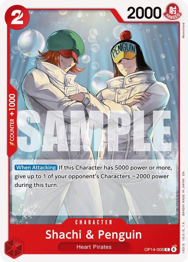 Shachi & Penguin OP14-006 card from The Azure Sea's Seven