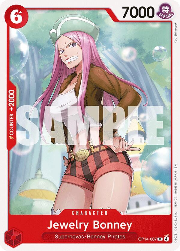 Jewelry Bonney OP14-007 card from The Azure Sea's Seven