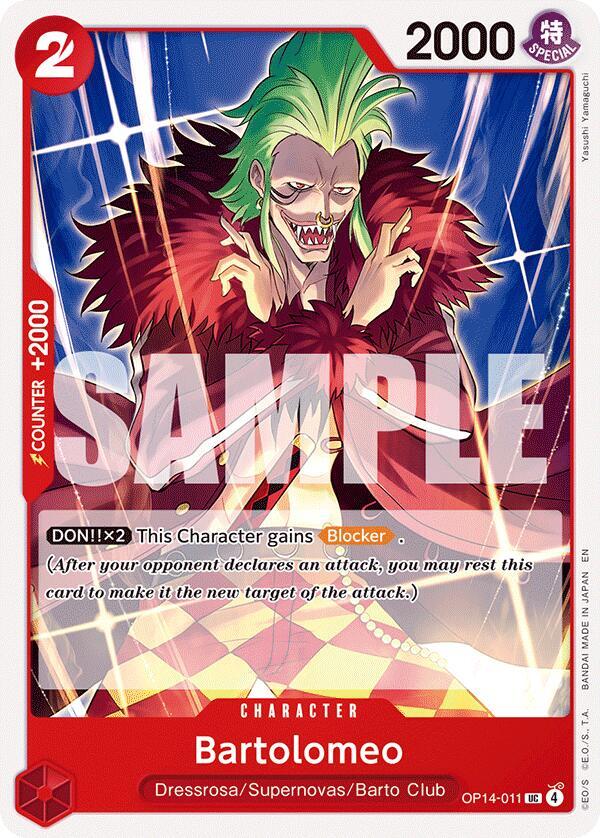 Bartolomeo OP14-011 card from The Azure Sea's Seven
