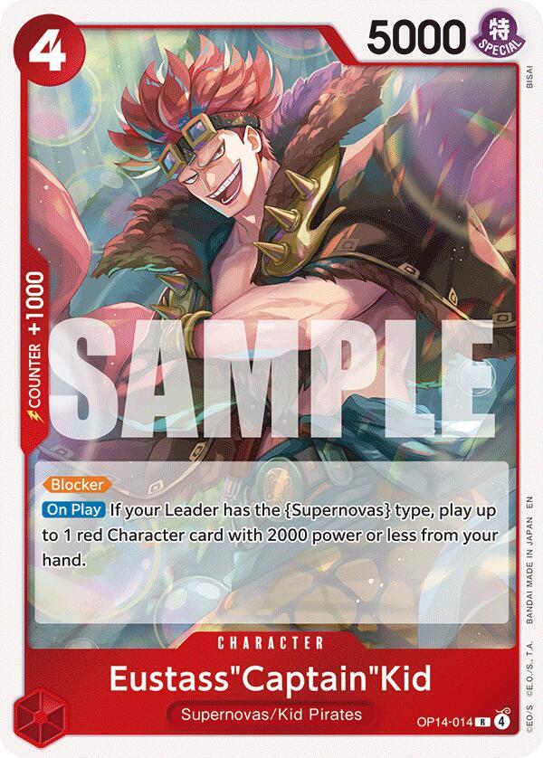 Eustass"Captain"Kid OP14-014 card from The Azure Sea's Seven