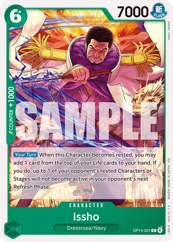 Issho OP14-021 card from The Azure Sea's Seven
