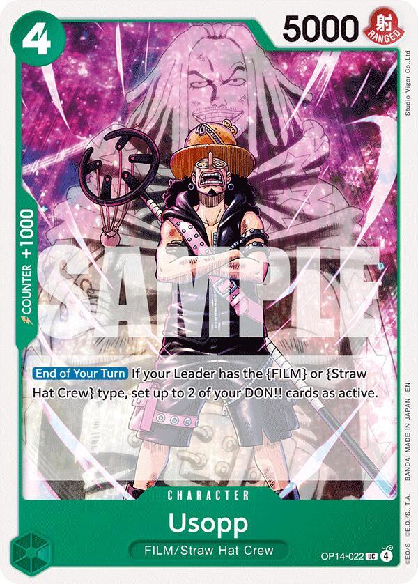 Usopp OP14-022 card from The Azure Sea's Seven