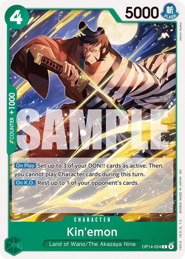 Kin'emon OP14-024 card from The Azure Sea's Seven