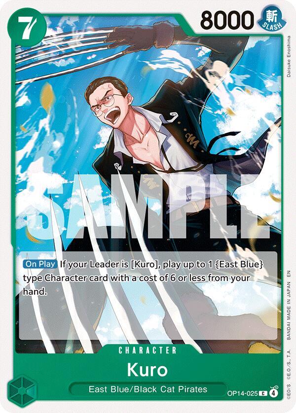 Kuro OP14-025 card from The Azure Sea's Seven