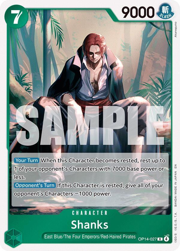Shanks OP14-027 card from The Azure Sea's Seven