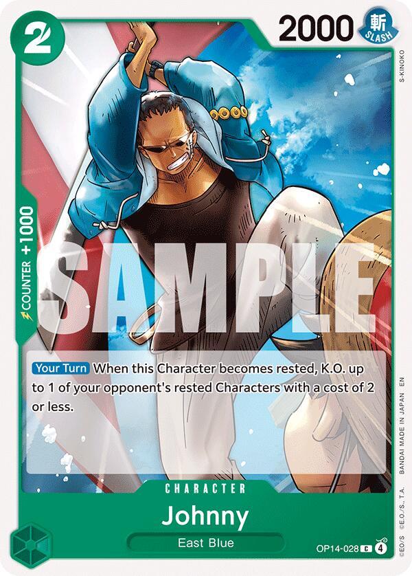 Johnny OP14-028 card from The Azure Sea's Seven
