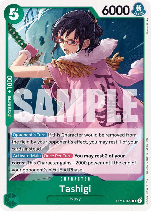 Tashigi OP14-029 card from The Azure Sea's Seven