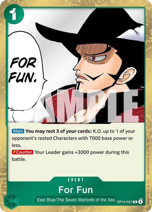 For Fun OP14-037 card from The Azure Sea's Seven