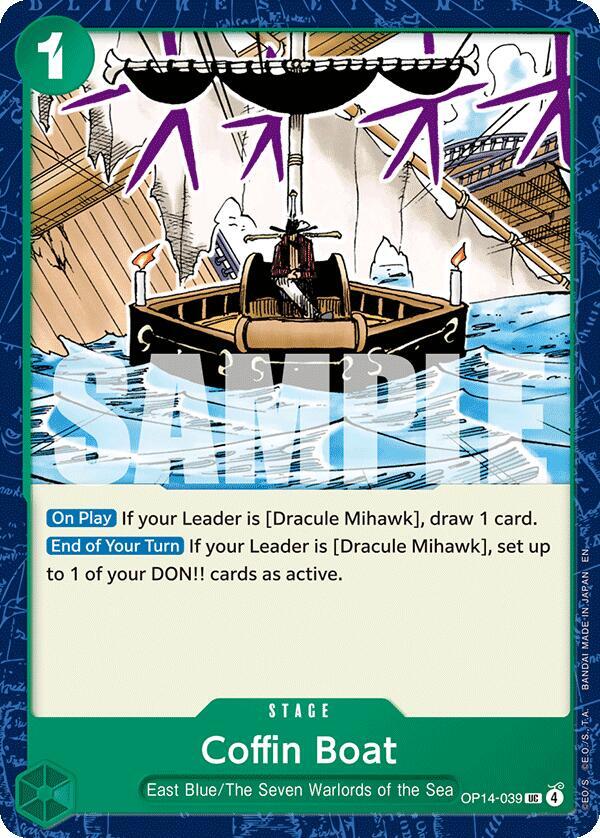 Coffin Boat OP14-039 card from The Azure Sea's Seven