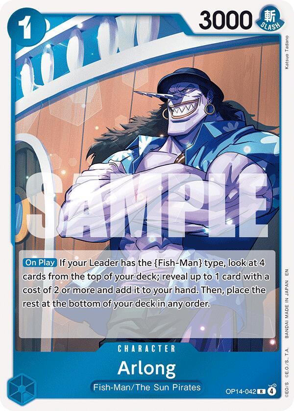 Arlong OP14-042 card from The Azure Sea's Seven
