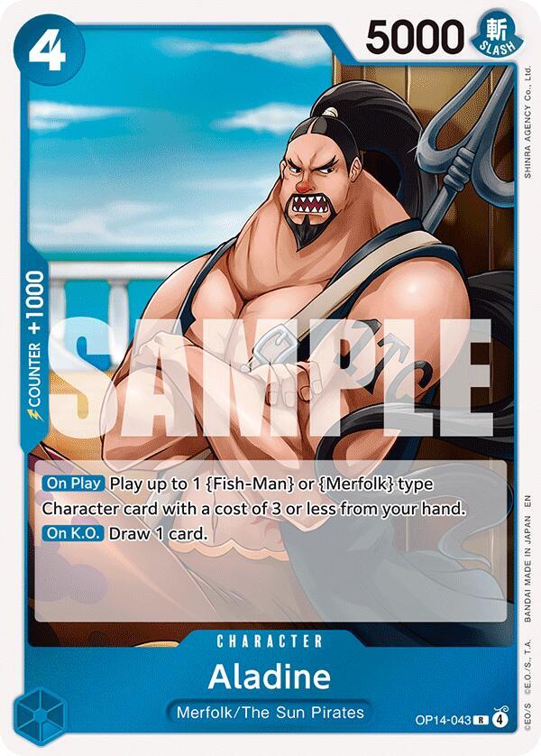 Aladine OP14-043 card from The Azure Sea's Seven