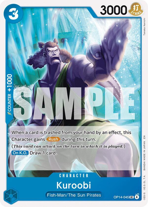 Kuroobi OP14-045 card from The Azure Sea's Seven