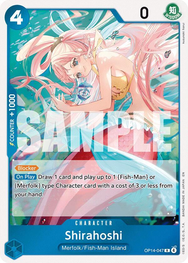 Shirahoshi OP14-047 card from The Azure Sea's Seven