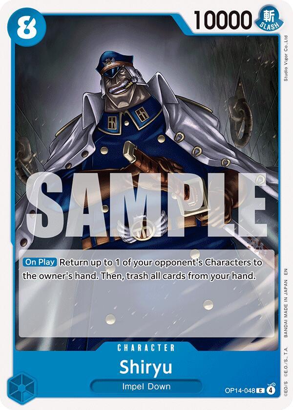 Shiryu OP14-048 card from The Azure Sea's Seven