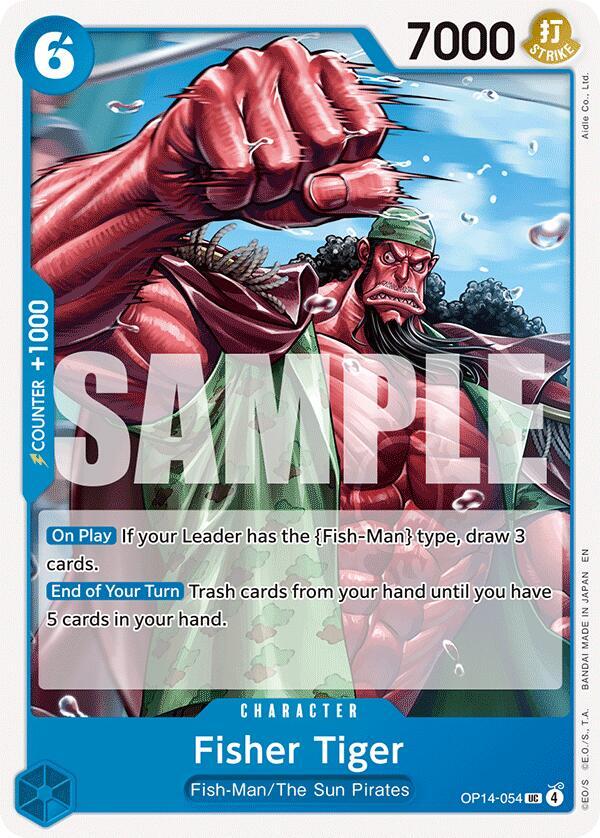 Fisher Tiger OP14-054 card from The Azure Sea's Seven