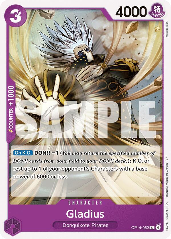 Gladius OP14-062 card from The Azure Sea's Seven