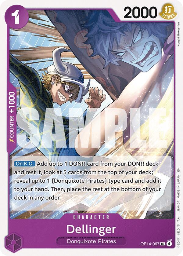 Dellinger OP14-067 card from The Azure Sea's Seven
