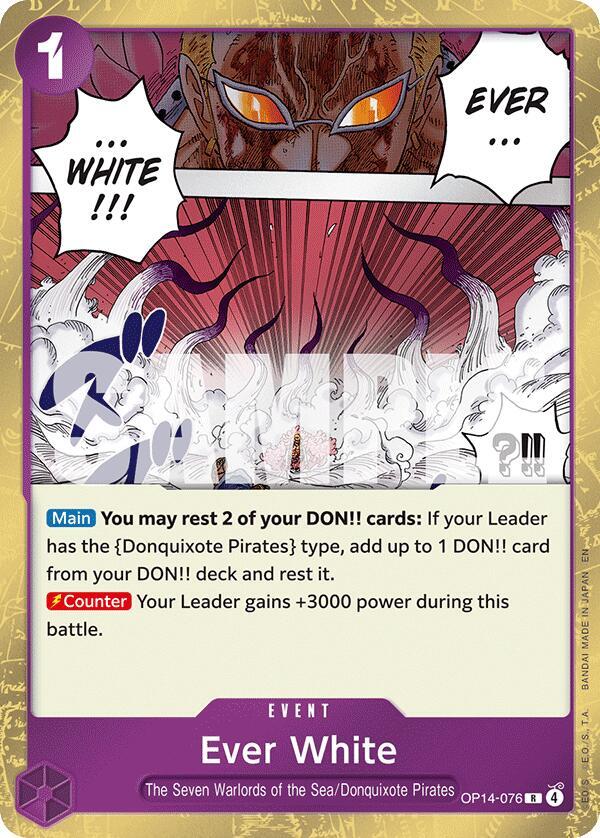 Ever White OP14-076 card from The Azure Sea's Seven