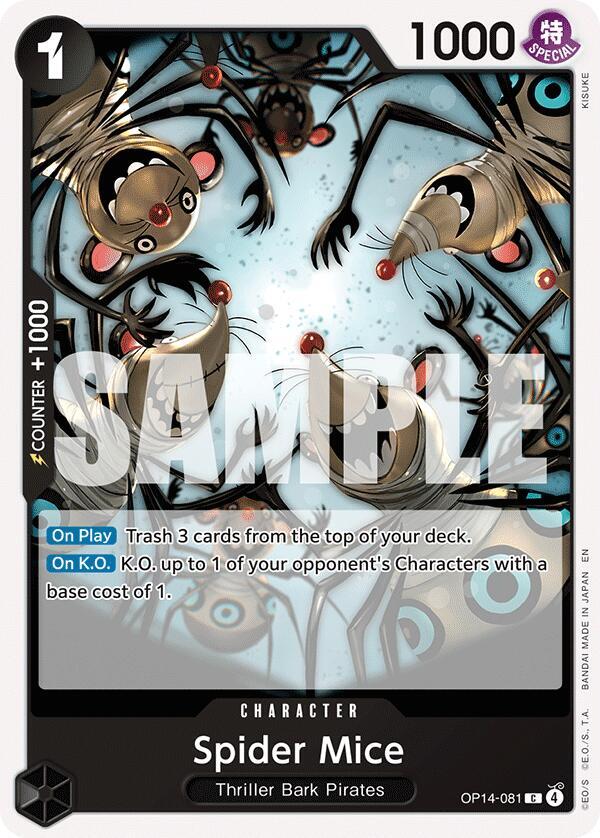 Spider Mice OP14-081 card from The Azure Sea's Seven