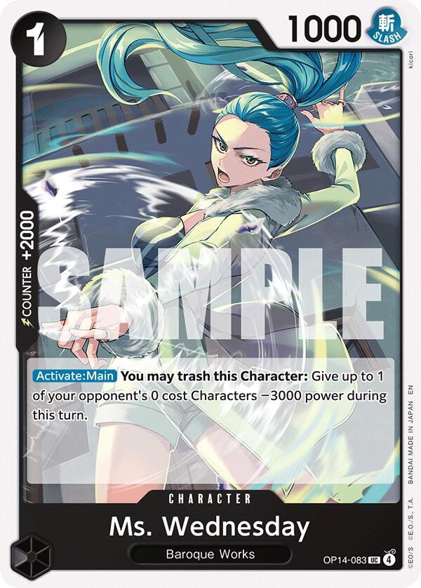 Ms. Wednesday OP14-083 card from The Azure Sea's Seven