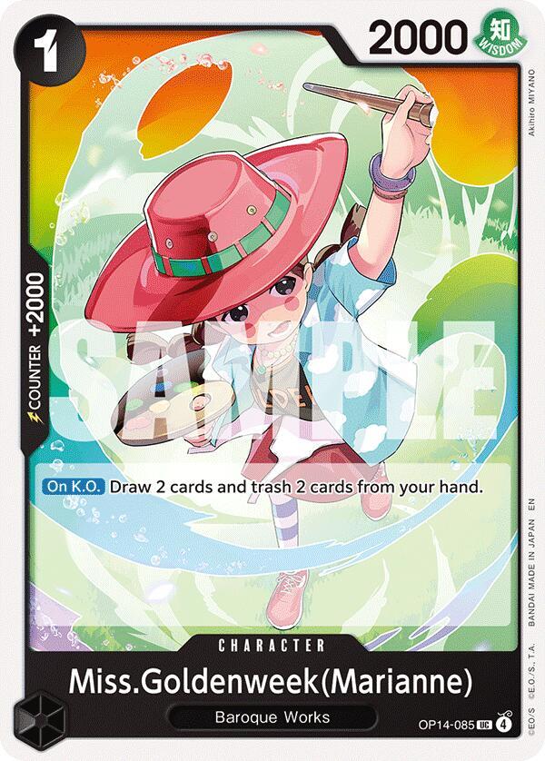 Miss.Goldenweek(Marianne) OP14-085 card from The Azure Sea's Seven