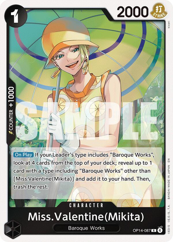 Miss.Valentine(Mikita) OP14-087 card from The Azure Sea's Seven