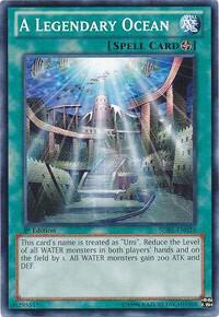 A Legendary Ocean SDRE-EN024 card from Structure Deck: Realm of the Sea Emperor