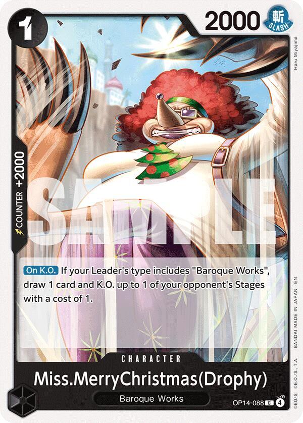Miss.MerryChristmas(Drophy) OP14-088 card from The Azure Sea's Seven
