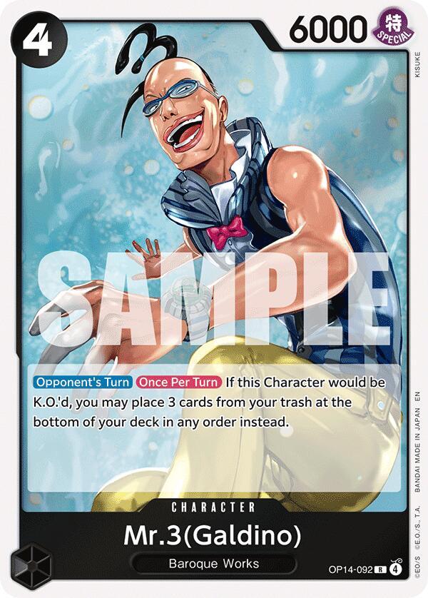 Mr.3(Galdino) OP14-092 card from The Azure Sea's Seven