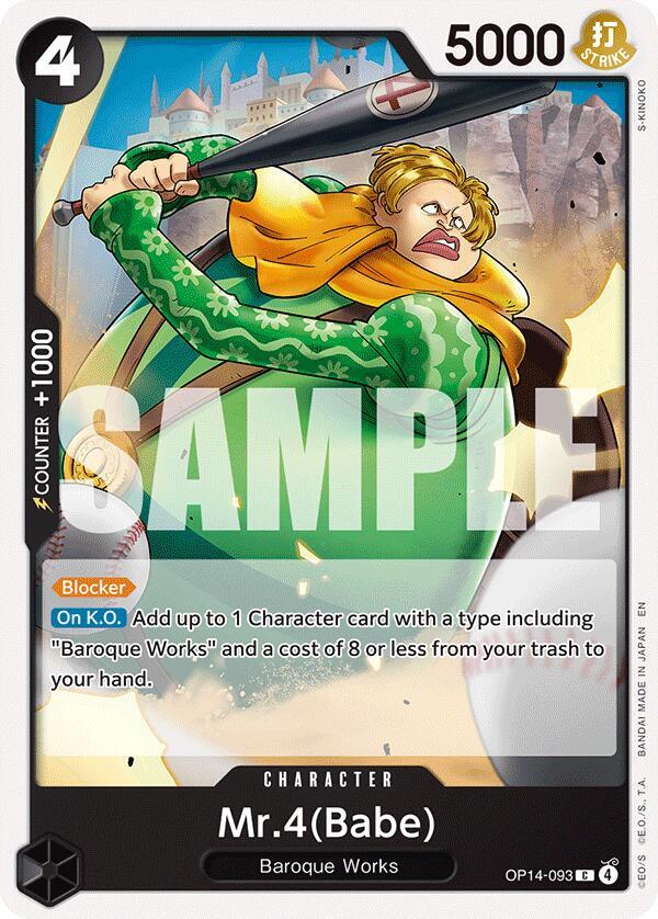 Mr.4(Babe) OP14-093 card from The Azure Sea's Seven